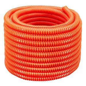 (1" Dia x 100 ft, Orange) Flexible Corrugated PVC Split Tubing and Convoluted Wire Loom (1" Dia x 100 ft, Orange) Flexible Corrugated PVC Split Tubing and Convoluted Wire Loom