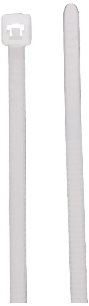 T18R9M4 Standard Cable Tie, 4" Long, 18lb Tensile Strength, PA66, Natural (Pack of 1000) T18R9M4 Standard Cable Tie, 4" Long, 18lb Tensile Strength, PA66, Natural (Pack of 1000)