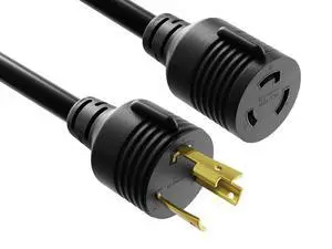 10ft NEMA L6-30P to NEMA L6-30R Extension Power Cord, 10AWG, 30A, 250V 10ft NEMA L6-30P to NEMA L6-30R Extension Power Cord, 10AWG, 30A, 250V