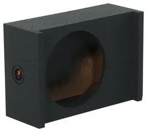 RQT12 12" Shallow Sealed Bedliner Car/Truck Sub Box Enclosure | Made in USA, 3/4" MDF, Sprayed Bedliner Finish, Downfiring Design, 0.65 Cu.Ft., Fits Pickup Trucks, 5.75" Mounting Depth RQT12 12" Shallow Sealed Bedliner Car/Truck Sub Box Enclosure | Made in USA, 3/4" MDF, Sprayed Bedliner Finish, Downfiring Design, 0.65 Cu.Ft., Fits Pickup Trucks, 5.75" Mounting Depth