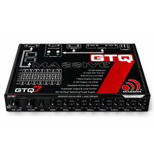 GTQ7 | 7-Band Car Audio Graphic Equalizer in-Dash 7V Line Driver, Adjustable Subwoofer Crossover, Dual RCA Inputs, High/Low Fader Control for Precision Sound Tuning GTQ7 | 7-Band Car Audio Graphic Equalizer in-Dash 7V Line Driver, Adjustable Subwoofer Crossover, Dual RCA Inputs, High/Low Fader Control for Precision Sound Tuning