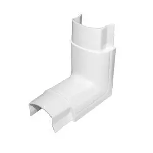 Inside Elbow Joint for Half Round Cord Hider, Outdoor Cable Cover Cable Raceway with Adhesive Back 1.2in W x 0.50in H Inside Elbow Joint for Half Round Cord Hider, Outdoor Cable Cover Cable Raceway with Adhesive Back 1.2in W x 0.50in H