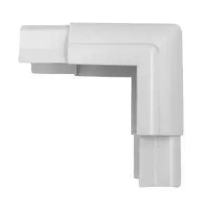 Outside Elbow Joint for Half Round Cord Hider, Outdoor Cable Cover Cable Raceway with Adhesive Back 1.2in W x 0.50in H Outside Elbow Joint for Half Round Cord Hider, Outdoor Cable Cover Cable Raceway with Adhesive Back 1.2in W x 0.50in H