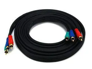 12ft 22AWG 3-RCA Component Video Coaxial Cable (RG-59/U) - Black 12ft 22AWG 3-RCA Component Video Coaxial Cable (RG-59/U) - Black