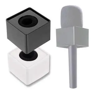2pc Professional Mic Flags - Universal Fit for Handheld Microphones - Reporter Handset Cover Logo Display Badge - Branding Plate Identifier Marker Label Sleeve Tag Nameplate (2pc Black & White) 2pc Professional Mic Flags - Universal Fit for Handheld Microphones - Reporter Handset Cover Logo Display Badge - Branding Plate Identifier Marker Label Sleeve Tag Nameplate (2pc Black & White)
