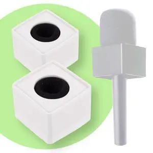 2pc Professional Mic Flags - Universal Fit for Handheld Microphones - Reporter Handset Cover Logo Display Badge - Branding Plate Identifier Marker Label Sleeve Tag Nameplate (2pc White) 2pc Professional Mic Flags - Universal Fit for Handheld Microphones - Reporter Handset Cover Logo Display Badge - Branding Plate Identifier Marker Label Sleeve Tag Nameplate (2pc White)