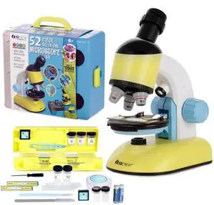 M44-KT 1200X Compound Starter Microscope Kit w/Dual LED | 100X-1200X Magnification Range Compound Biological Microscope Built-In LED Illumination Built-In Condenser M44-KT 1200X Compound Starter Microscope Kit w/Dual LED | 100X-1200X Magnification Range Compound Biological Microscope Built-In LED Illumination Built-In Condenser