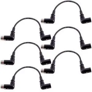 Speakers Right Angle Patch Cables - XLR Male to XLR Female, 1 Foot, Pack of 6 Speakers Right Angle Patch Cables - XLR Male to XLR Female, 1 Foot, Pack of 6