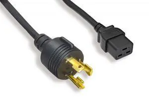 NEMA L6-30P to C19 Power Cord 12AWG 200V NEMA L6-30P to C19 Power Cord 12AWG 200V