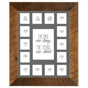 School Years Reclaimed Wood Picture Frame with Mat - 11x14 Wooden Framed Photo Collage Mat Pre-School & Kindergarten to 12th Grade (15 Photos, 2 Pre School - 12th, Grey Mat) School Years Reclaimed Wood Picture Frame with Mat - 11x14 Wooden Framed Photo Collage Mat Pre-School & Kindergarten to 12th Grade (15 Photos, 2 Pre School - 12th, Grey Mat)