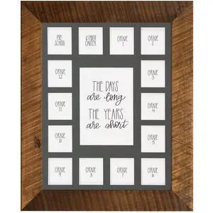 School Years Reclaimed Wood Picture Frame with Mat - 11x14 Wooden Framed - Pre-School & Kindergarten to 12th Grade High School Graduation (15 Photos, 1PreK - 12th, Grey Mat) School Years Reclaimed Wood Picture Frame with Mat - 11x14 Wooden Framed - Pre-School & Kindergarten to 12th Grade High School Graduation (15 Photos, 1PreK - 12th, Grey Mat)