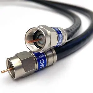 25ft Quad Shield Solid Copper 3GHZ RG-6 Coaxial Cable 75 Ohm (DIRECTV Satellite TV or Broadband Internet) Anti Corrosion Brass Connector RG6 Fittings Assembled in USA by INTL 25ft Quad Shield Solid Copper 3GHZ RG-6 Coaxial Cable 75 Ohm (DIRECTV Satellite TV or Broadband Internet) Anti Corrosion Brass Connector RG6 Fittings Assembled in USA by INTL