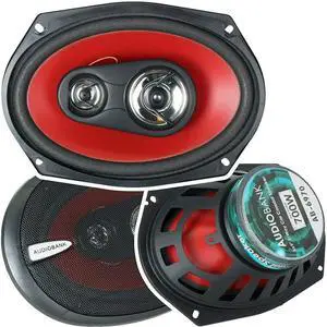 2 6x9 700 Watt 3-Way Red Car Audio Stereo Coaxial Speakers - AB6970 2 6x9 700 Watt 3-Way Red Car Audio Stereo Coaxial Speakers - AB6970