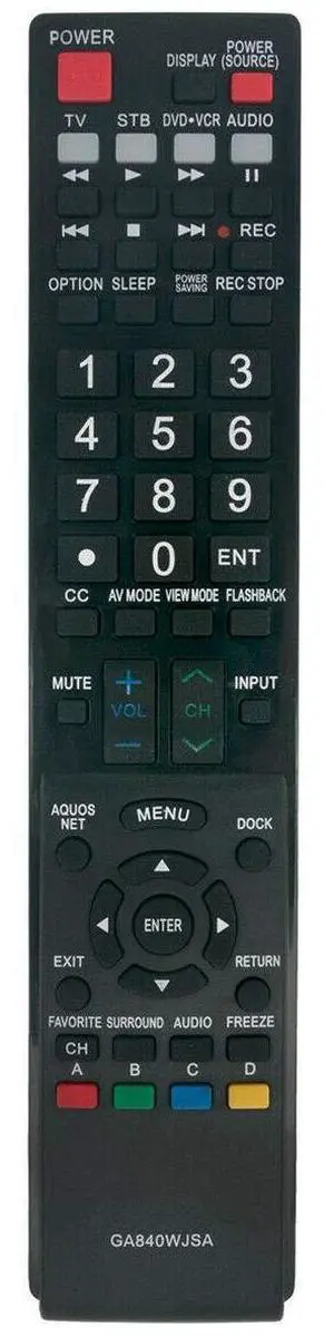 New GA840WJSA Replace Remote Control for Sharp Aquos TV LC-40LE810 LC-40LE820 LC-46LE810 New GA840WJSA Replace Remote Control for Sharp Aquos TV LC-40LE810 LC-40LE820 LC-46LE810