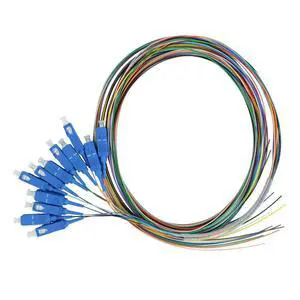 12 Fiber SC UPC OS2 Singlemode Pigtail, 2m (6.56ft),9/125µm, 0.9mm LSZH Tight-Buffered, Corning SMF28 Ultra G.657.A1, Low Loss, Fusion or Mechanical Splice, UL Listed, 12-Color, 1 Pack 12 Fiber SC UPC OS2 Singlemode Pigtail, 2m (6.56ft),9/125µm, 0.9mm LSZH Tight-Buffered, Corning SMF28 Ultra G.657.A1, Low Loss, Fusion or Mechanical Splice, UL Listed, 12-Color, 1 Pack
