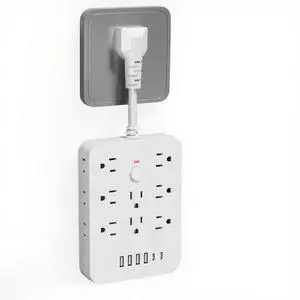 20-in-1 Power Strip with Overload Protection, Short Cord,5FT and 10FT, Black/White Color Options, 14 Standard US Sockets, 4 USB Ports, 2 Type-C Ports (White, Short Cable) 20-in-1 Power Strip with Overload Protection, Short Cord,5FT and 10FT, Black/White Color Options, 14 Standard US Sockets, 4 USB Ports, 2 Type-C Ports (White, Short Cable)