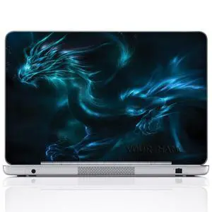 Custom Design Personalized Laptop Skin Sticker Cover Art Decal, Customize Size & Text (14 Inch, Blue Dragon) Custom Design Personalized Laptop Skin Sticker Cover Art Decal, Customize Size & Text (14 Inch, Blue Dragon)
