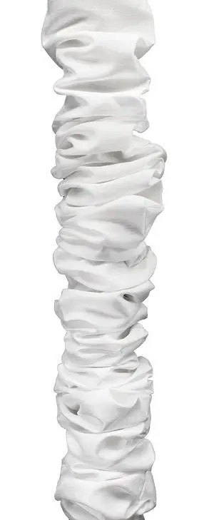 5 Foot Silk Fabric Chandelier Chain Cord Cover with Velcro Closure, Off White 5 Foot Silk Fabric Chandelier Chain Cord Cover with Velcro Closure, Off White