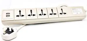 USP-500UK Universal USB Port 110V 220V Power Strip Ivory USP-500UK Universal USB Port 110V 220V Power Strip Ivory