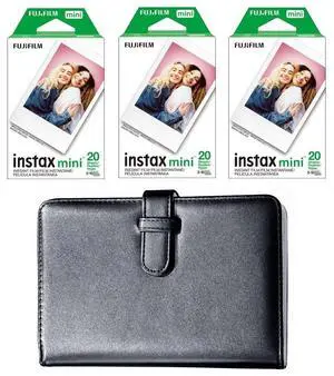 Instax Mini Instant Film Bundle for Mini 12, 11, 40, 41, EVO and Liplay Cameras, Includes: Instant Mini Film and 108 Pocket Mini Instax Photo Album, Black (60 Exposures) Instax Mini Instant Film Bundle for Mini 12, 11, 40, 41, EVO and Liplay Cameras, Includes: Instant Mini Film and 108 Pocket Mini Instax Photo Album, Black (60 Exposures)