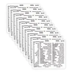 Word & Excel Shortcut Stickers for Keyboard Microsoft Office Hotkey Labels, Laptop & Desktop Keyboard Shortcuts, Compatible with Windows, Study & Work Productivity Reference Guide (10, Clear) Word & Excel Shortcut Stickers for Keyboard Microsoft Office Hotkey Labels, Laptop & Desktop Keyboard Shortcuts, Compatible with Windows, Study & Work Productivity Reference Guide (10, Clear)
