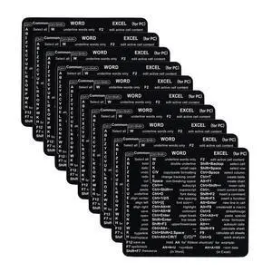 Word & Excel Shortcut Stickers for Keyboard Microsoft Office Hotkey Labels, Laptop & Desktop Keyboard Shortcuts, Compatible with Windows, Study & Work Productivity Reference Guide (10, Black) Word & Excel Shortcut Stickers for Keyboard Microsoft Office Hotkey Labels, Laptop & Desktop Keyboard Shortcuts, Compatible with Windows, Study & Work Productivity Reference Guide (10, Black)
