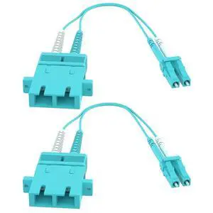SC Female to LC Male 40GB 50/125 OM4 Multimode Duplex Hybrid Adapter Converter Dongle (2-Pack) SC Female to LC Male 40GB 50/125 OM4 Multimode Duplex Hybrid Adapter Converter Dongle (2-Pack)