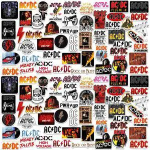 AC/DC Album Art Band Logo 100 Vinyl Stickers Waterproof Die-Cut Decals Car AC/DC Album Art Band Logo 100 Vinyl Stickers Waterproof Die-Cut Decals Car