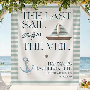 Personalized The Last Sail Before the Veil Bachelorette Banner Backdrop Custom Name Sailboat Anchor Teal Stripes Bach Party Photo Backdrop Bridal Shower Hen Party Girls Night Bride Decor Art Personalized The Last Sail Before the Veil Bachelorette Banner Backdrop Custom Name Sailboat Anchor Teal Stripes Bach Party Photo Backdrop Bridal Shower Hen Party Girls Night Bride Decor Art