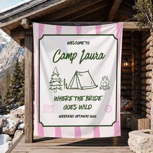 Personalized Welcome to Camp Bachelorette Banner Backdrop Custom Name Where the Bride Goes Wild Camping Tent Bach Party Photo Backdrop Bridal Shower Hen Party Girls Night Decor Sign Wall Art Personalized Welcome to Camp Bachelorette Banner Backdrop Custom Name Where the Bride Goes Wild Camping Tent Bach Party Photo Backdrop Bridal Shower Hen Party Girls Night Decor Sign Wall Art
