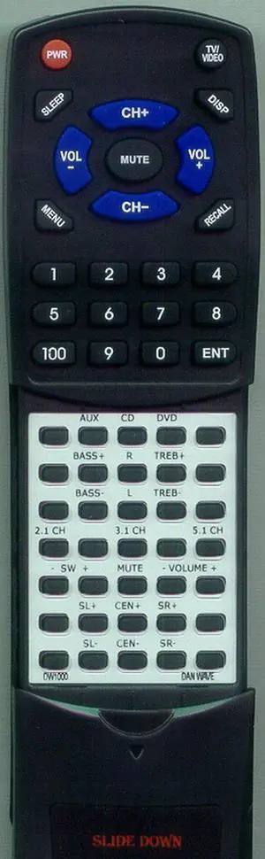 Replacement Remote Control for DANWAVE DW1000 Replacement Remote Control for DANWAVE DW1000