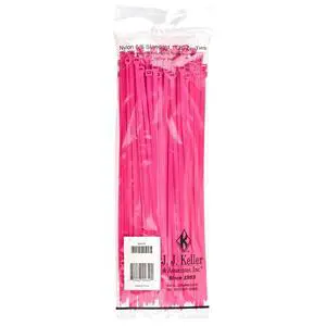 J. J. Keller 11 Inch Zip Ties, Neon Pink, 100 Pack, 50 lbs. Break Strength, Standard-Duty Nylon Zip Ties J. J. Keller 11 Inch Zip Ties, Neon Pink, 100 Pack, 50 lbs. Break Strength, Standard-Duty Nylon Zip Ties