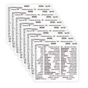Word & Excel Shortcut Stickers for Keyboard Microsoft Office Hotkey Labels, Laptop & Desktop Keyboard Shortcuts, Compatible with Windows, Study & Work Productivity Reference Guide (8, Clear) Word & Excel Shortcut Stickers for Keyboard Microsoft Office Hotkey Labels, Laptop & Desktop Keyboard Shortcuts, Compatible with Windows, Study & Work Productivity Reference Guide (8, Clear)