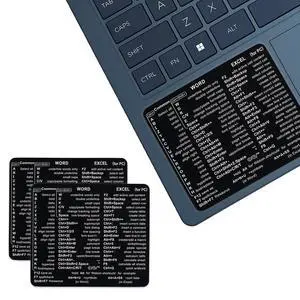 Word & Excel Shortcut Stickers for Keyboard Microsoft Office Hotkey Labels, Laptop & Desktop Keyboard Shortcuts, Compatible with Windows, Study & Work Productivity Reference Guide (8, Black) Word & Excel Shortcut Stickers for Keyboard Microsoft Office Hotkey Labels, Laptop & Desktop Keyboard Shortcuts, Compatible with Windows, Study & Work Productivity Reference Guide (8, Black)