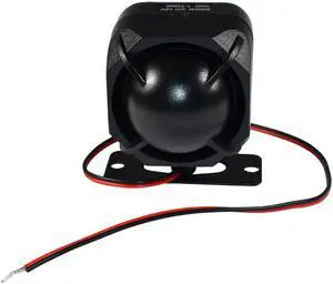 Electronic Alarm Siren 20W DC12V Universal Replacement Security Alarm Siren for Home Security Alarm System, Any 12 Volts System, 1-Tone, Loud 118dB, Black Wired Siren with Bracket Electronic Alarm Siren 20W DC12V Universal Replacement Security Alarm Siren for Home Security Alarm System, Any 12 Volts System, 1-Tone, Loud 118dB, Black Wired Siren with Bracket
