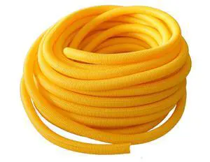 SLT14YL 1/4" x 100' Yellow Split Loom Split Wire Loom Polyethylene Conduit Corrugated Plastic Tubing Sleeve for Various Automotive, Home, Marine, Industrial Wiring Applications, Etc SLT14YL 1/4" x 100' Yellow Split Loom Split Wire Loom Polyethylene Conduit Corrugated Plastic Tubing Sleeve for Various Automotive, Home, Marine, Industrial Wiring Applications, Etc