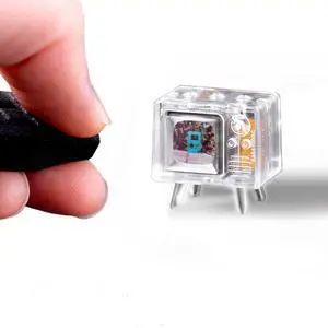 TinyTV® Mini Ultra-Mini Classic TV, Preloaded & Uploadable Videos, USB-C Rechargeable, 0.6 OLED Display (Clear) TinyTV® Mini Ultra-Mini Classic TV, Preloaded & Uploadable Videos, USB-C Rechargeable, 0.6 OLED Display (Clear)