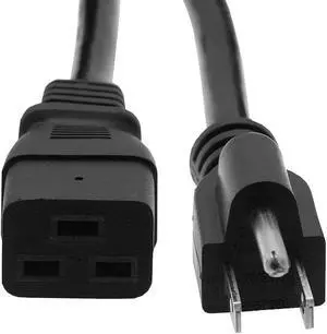 Heavy Duty C19 to NEMA 5-15P AC Power Cord, (Compatible with Cisco P/N CAB-US515P-C19-US=), 15A/125V, 14 AWG, 5-15P to C19, (NEMA 5-15P to IEC-60320-C19) 15 ft Heavy Duty C19 to NEMA 5-15P AC Power Cord, (Compatible with Cisco P/N CAB-US515P-C19-US=), 15A/125V, 14 AWG, 5-15P to C19, (NEMA 5-15P to IEC-60320-C19) 15 ft
