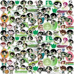 Powerpuff Girls Buttercup 100 Vinyl Stickers Waterproof Die-Cut Decals Car Powerpuff Girls Buttercup 100 Vinyl Stickers Waterproof Die-Cut Decals Car