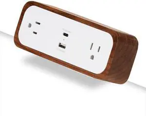 DuoMount Desk Clamp Power Strip USB-C & USB-A Charging Desk Power Strips with 10ft Cord, Edge Mount Hub for Home Office and Gaming Accessories (White, Walnut) DuoMount Desk Clamp Power Strip USB-C & USB-A Charging Desk Power Strips with 10ft Cord, Edge Mount Hub for Home Office and Gaming Accessories (White, Walnut)
