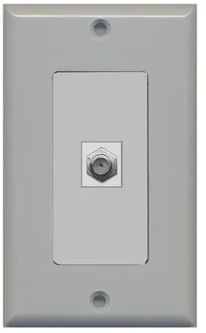 Coax Wall Plate 1 Gang Decorative - Gray Coax Wall Plate 1 Gang Decorative - Gray