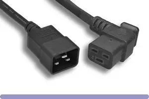 Heavy Duty 12 AWG Black Color Left Angled C19 / C20 Universal Jumper Power Cord (Black (3ft) 1 Meter) Heavy Duty 12 AWG Black Color Left Angled C19 / C20 Universal Jumper Power Cord (Black (3ft) 1 Meter)