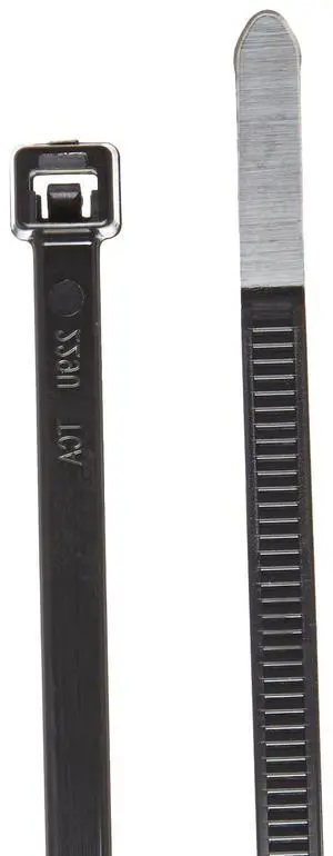 T50R0M4 Standard Cable Tie, 8" Long, 50lb Tensile Strength, PA66, Black (Pack of 1000) T50R0M4 Standard Cable Tie, 8" Long, 50lb Tensile Strength, PA66, Black (Pack of 1000)