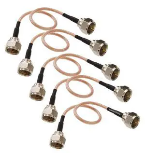 CablesOnline, 5-Pack 6-inches Slim Coax 75-ohm RG179 with F-Type Connectors TV, Satellite & Antenna Cable, SI-FF100-5 CablesOnline, 5-Pack 6-inches Slim Coax 75-ohm RG179 with F-Type Connectors TV, Satellite & Antenna Cable, SI-FF100-5