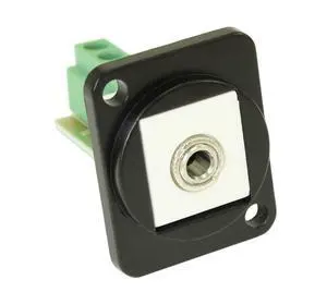 MyCableMart Wallplate: 3.5mm TRS Stereo D-Series/Neutrik Panel Mount, Block Connect MyCableMart Wallplate: 3.5mm TRS Stereo D-Series/Neutrik Panel Mount, Block Connect