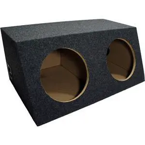 Dual 10 Inch Sealed Sub Box Slanted Hatchback Subwoofer Enclosure ASC 210H | Empty unloaded speaker cabinet for custom car audio builds, angled design fits trunks and rear decks, tight accurate bass Dual 10 Inch Sealed Sub Box Slanted Hatchback Subwoofer Enclosure ASC 210H | Empty unloaded speaker cabinet for custom car audio builds, angled design fits trunks and rear decks, tight accurate bass