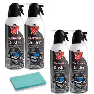 Prime Dust-Off Disposable Cleaning Electronics Duster, 10 oz Cans(Pack of 2),Compressed Disposable Air Can,Black with Free Sponge Prime Dust-Off Disposable Cleaning Electronics Duster, 10 oz Cans(Pack of 2),Compressed Disposable Air Can,Black with Free Sponge