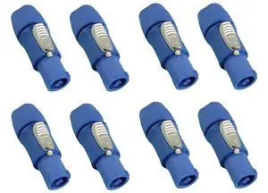 8 ProCraft TSC039 AC Cable End Blue Power in Plug/Mate W/Neutrik Powercon | Blue AC power-in cable plugs feature secure screw terminal connections and mate with Neutrik Powercon systems 8 ProCraft TSC039 AC Cable End Blue Power in Plug/Mate W/Neutrik Powercon | Blue AC power-in cable plugs feature secure screw terminal connections and mate with Neutrik Powercon systems