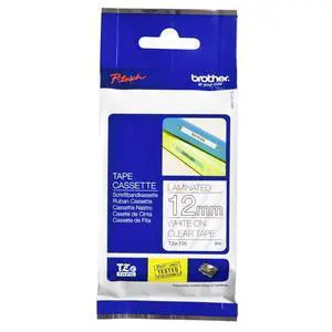 Mobile TZE135 P-Touch, Standard Laminated Tapes, 1/2" x 26.2' Size, White on Clear Mobile TZE135 P-Touch, Standard Laminated Tapes, 1/2" x 26.2' Size, White on Clear