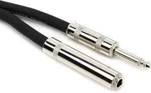 S14QQF Speaker Extension Cable - 1/4-inch TS Female to 1/4-inch TS Male - 6 Foot S14QQF Speaker Extension Cable - 1/4-inch TS Female to 1/4-inch TS Male - 6 Foot